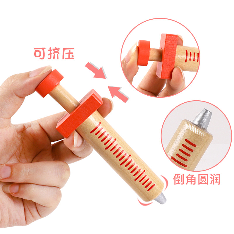 Juguetes de rol de niños de madera de simulación de medicina de casa médico conjunto de enfermeras niños niñas