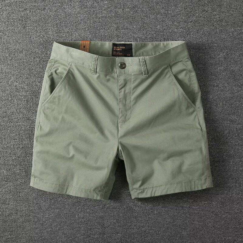 Cross-border Wholesale Casual Three-part Pants Men's Summer Trendy Slim-fit Straight Outer Shorts Wear-resistant Workwear Four-part Pants