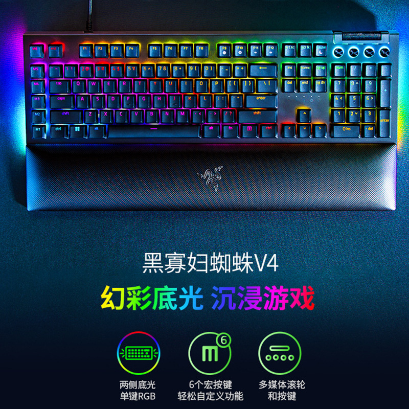 雷蛇（Razer）黑寡妇蜘蛛V4键盘 GASKET结构电竞游戏机械键盘适用|undefined