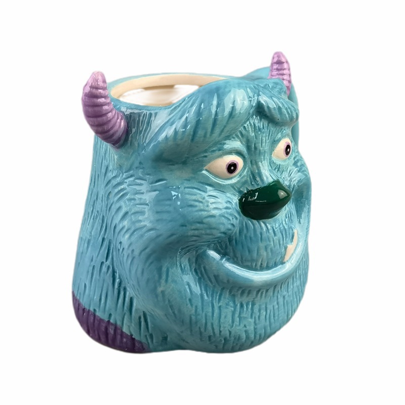 Selección estricta de monstruos Sullivan azul monstruo de pelo de cerámica taza encantadora muñeca juego 3D alrededor de un pequeño monstruo taza de agua