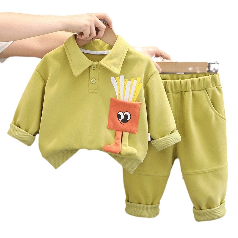 Børnetøj til drenge og piger 2024 ny baby forår og stil western-style jakke efterår sportssæt i to dele_voghion.com