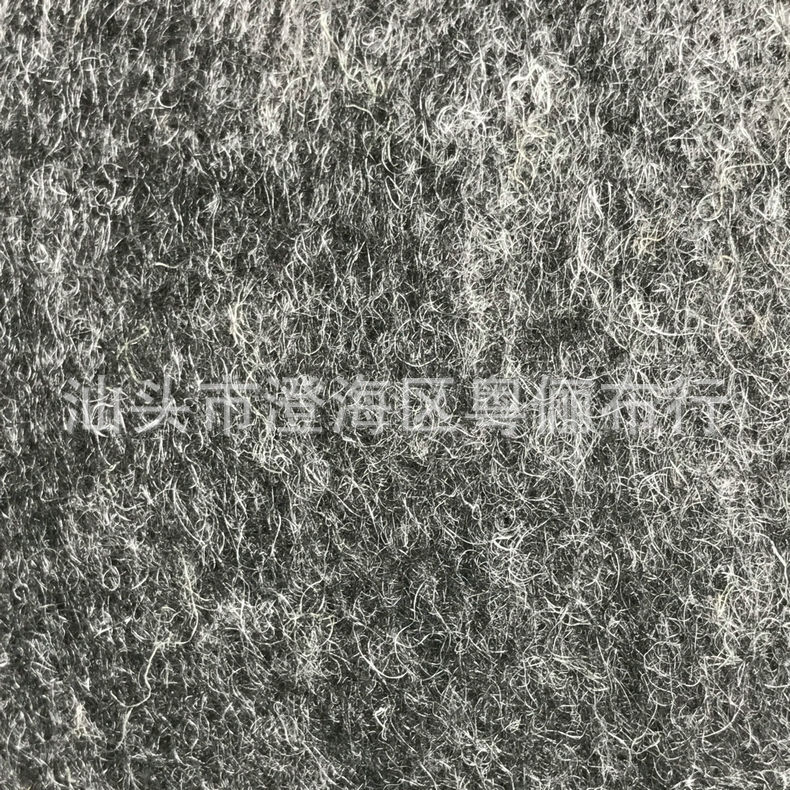 深灰混色戟绒无纺布现货批发混纺不织布厚型针刺戟绒布diy毛毡