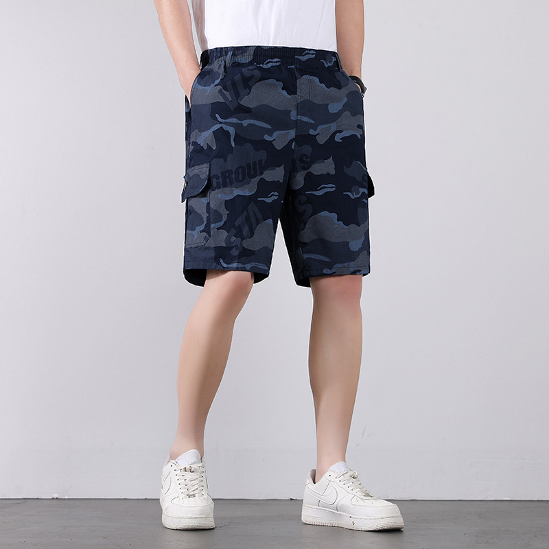Main Push New Summer Men's Five-point Pants Cotton Camouflage Beach Pants Men's Shorts Outdoor Sports Casual Middle-aged Pants