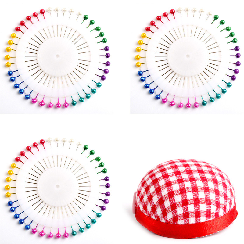 Aguja de cabeza grande aguja de perla aguja de posicionamiento aguja fija aguja de corte vertical aguja de perla aguja de ajuste grande herramienta de inserción de bolsas de coser