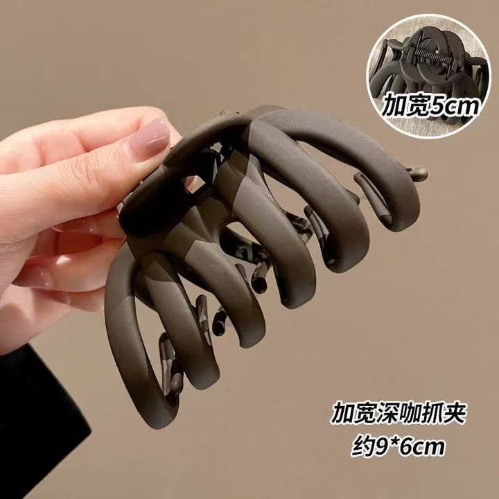 特大ドラゴンフルーツカラーヘアクリップ女性用 2024 新しいスタイル後頭部ハイエンドヘアクリップカボチャサメクリップ|undefined