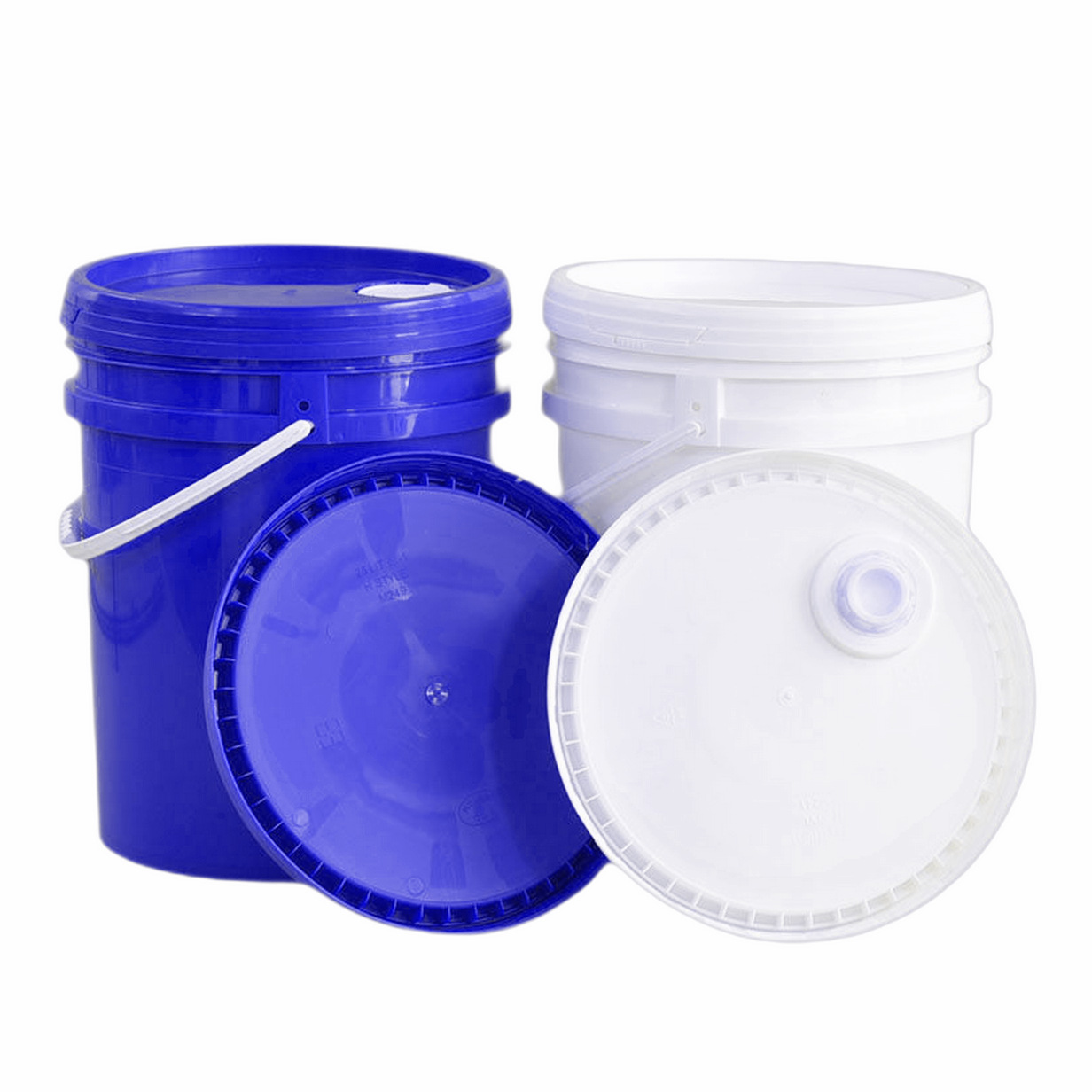 20L塑料桶白色PP涂料桶广口5升油墨胶水油漆塑胶桶化工桶乳胶漆桶