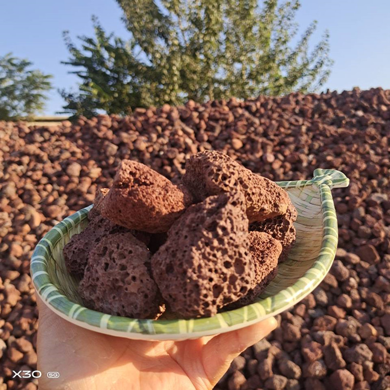 火山石滤料 火山石红色 园艺火山石 人工湿地火山岩 新泰净水材料