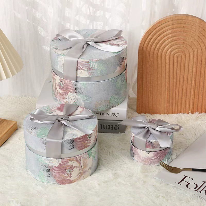 Brand gift box with bow