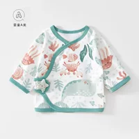Одежда для новорожденных, весенне-осенняя хлопковая одежда без костей для монахов, детские топы для детей 036 месяцев, круглогодичная детская одежда с половиной спинки