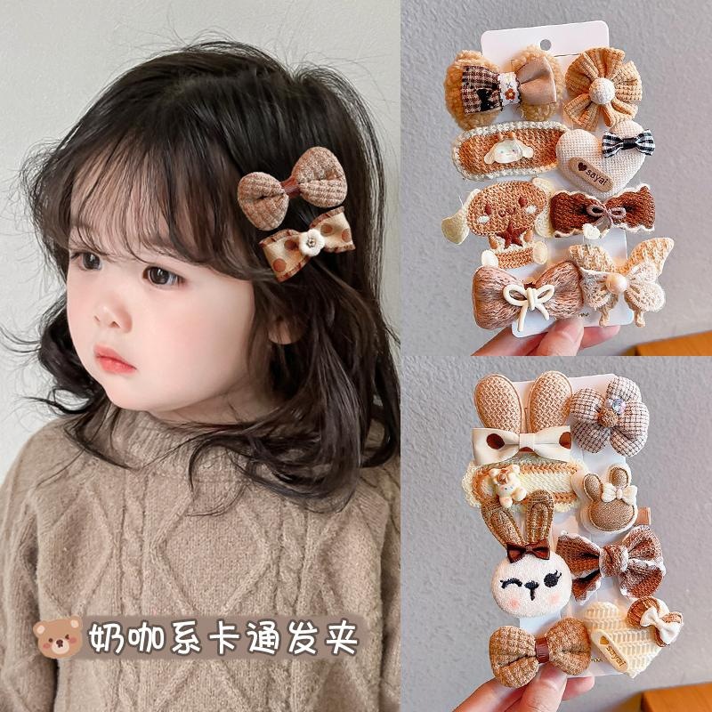 Yuanqi brocas de cabello de color café leche no daña pelúcia niñas frises brocas de cabello rotas adorables bebés de alto color brocas de cabello adornamiento para el cabello