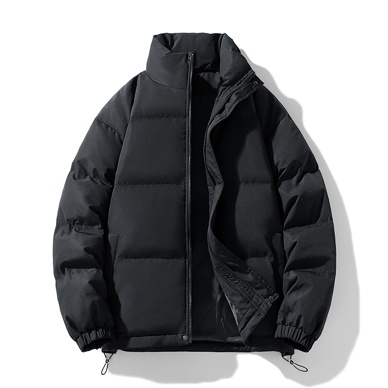 Hombre de algodón chaqueta de algodón hombre 2024 invierno grueso calentamiento juvenil casual chaqueta de algodón sólido fábrica de chaqueta al por mayor