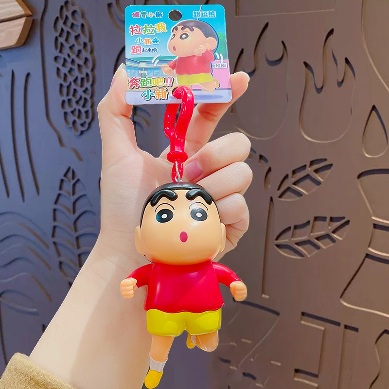 本物のクレヨンしんちゃんシリーズカラフルなキーホルダーかわいい漫画クリエイティブ学生スクールバッグペンダント小さなギフト卸売|undefined