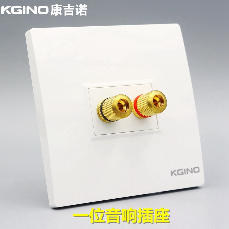 康吉诺86型双头环绕立体声音箱面板影音多媒体音响喇叭接线柱插座