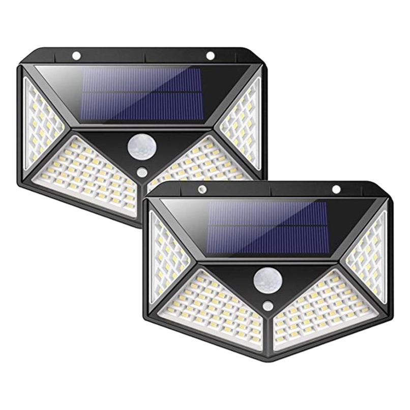 Lámpara solar seleccionada cuidadosamente transfronteriza Lámpara de pared 100LED Lámpara de inducción del cuerpo humano Lámpara de escalera especial para exteriores Lámpara de calle solar