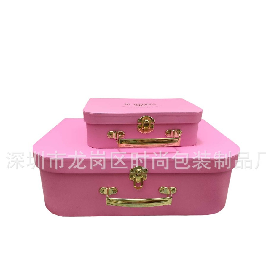供应亚马逊纸板包装手提盒  印刷儿童小学生服装礼品包装手提箱