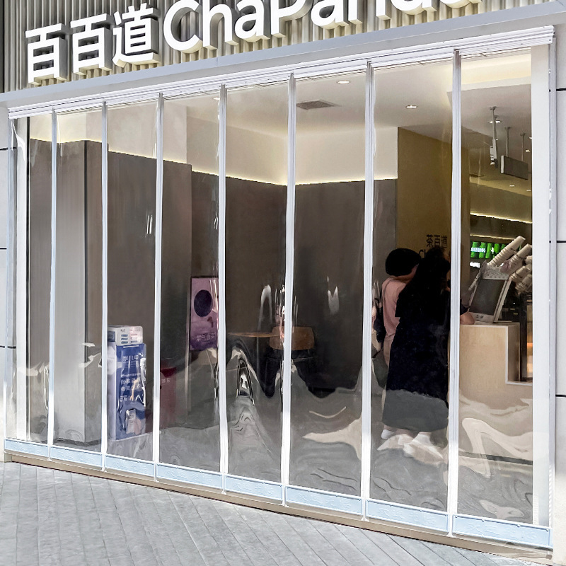 Milk tea shop catering special pvc door curtain shop commercial summer magnetic suction air conditioning partition curtain wind prevention air conditioning Milk tea shop catering special pvc door curtain shop commercial summer magnetic suction air conditioning partition curtain wind prevention air conditioning