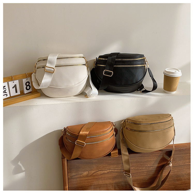 European and American Women's Bags, New Saddle Bags, Fashionable Women's Chest Bags, Casual Versatile Waist Bags, Shoulder Crossbody Bags, Cross-Border Bags
