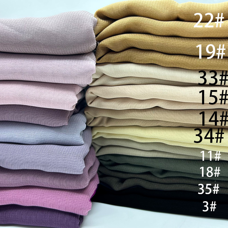 MH021 Composite Silk Chiffon Scarf Classics Hijab by Mariam's2