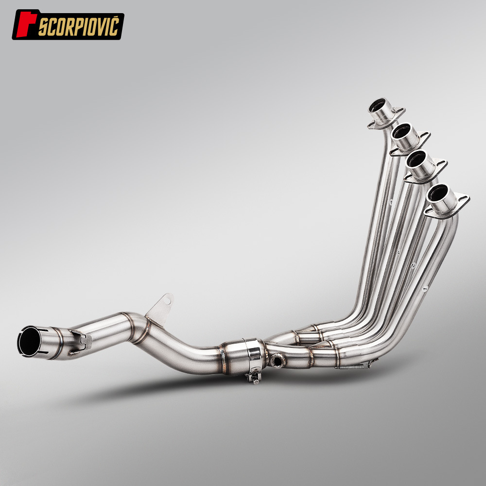 Qianjiang 2026 model Sai 600 680cc stainless steel split front exhaust pipe motorcycle Sai 680 modification