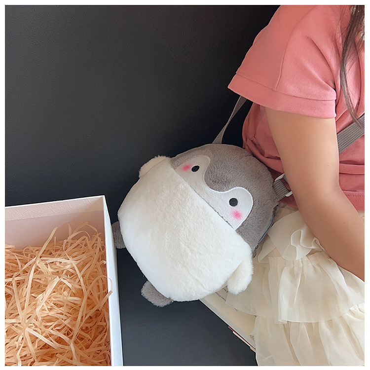 2023 Fashionable new cute cartoon children's trendy bags, plush bags, single-shoulder bags, animal bags, coin purges, and cosmetic bags undefined