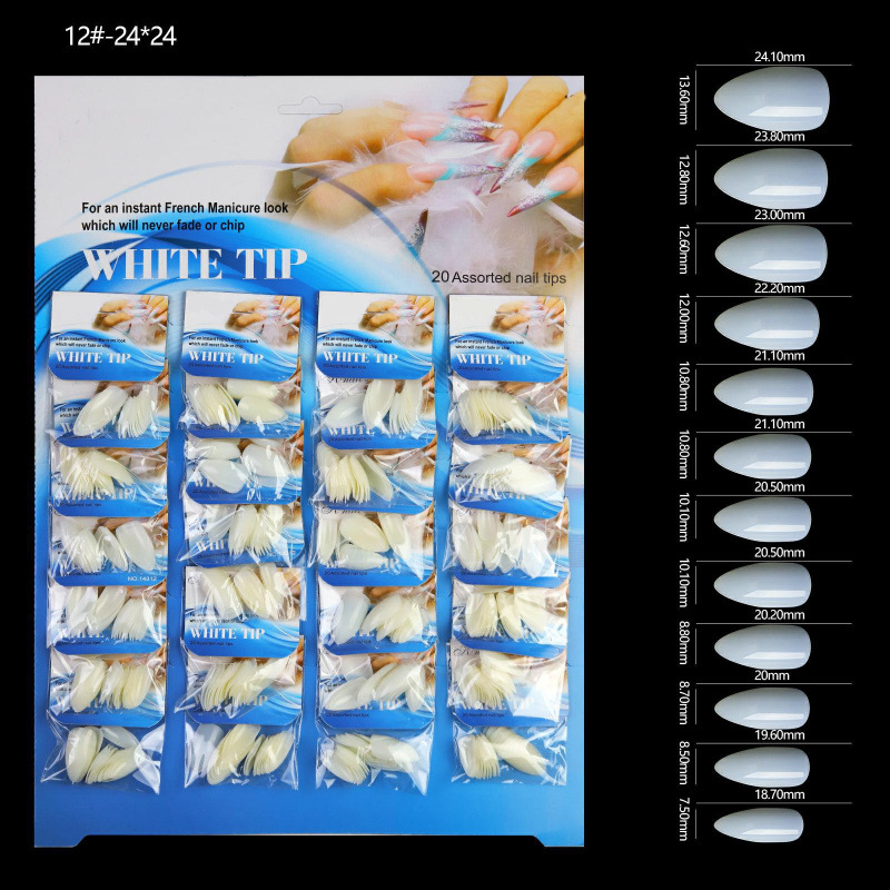 Fábrica directa de nuevos productos de manicura de color sólido 24 paquetes de tarjetas de uñas parches de manicura falsas uñas al por mayor