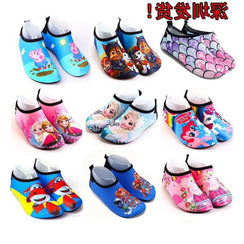 Детская пляжная обувь, напольная обувь, детская обувь для плавания босиком, пляжная обувь, уличная нескользящая обувь для воды с быстрым вмешательством
