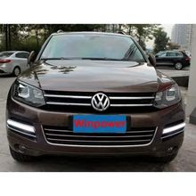 适用大众途锐日行灯 11-14款新途锐专用LED日间行车灯改装转向灯