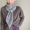 Knitted demi-season warm universal scarf with letters, 2022 collection, Korean style, with neck protection