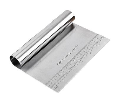 全不锈钢切面团刮板煎饼果子家用切片刀带刻度切面刀烘培工具