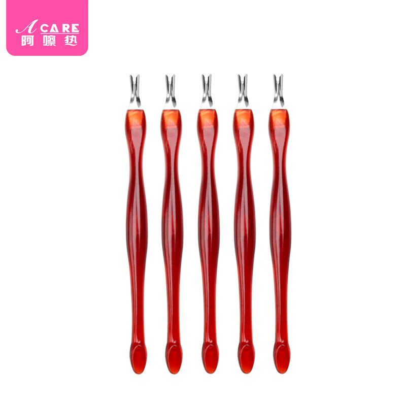 5 brown long handles