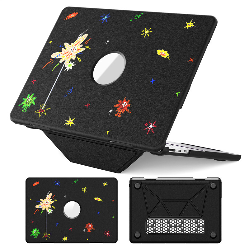 Cooling Computer Case Suitable for Apple MacBook Air13.6 Notebook Protective Cover Leather Stand Pro14