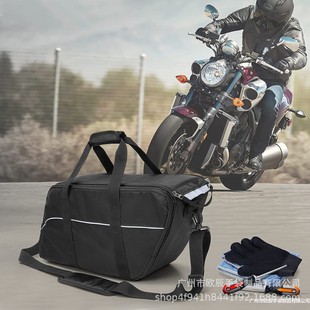 Cross-border Motorcycle Seat Tail Bag Motorcycle Saddle Bag Lining Bag Travel 900D Waterproof Portable Storage Bag