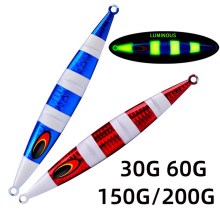 30g-250g慢摇铁板鱼深海船钓夜光路亚饵海钓假饵速沉路亚铁板铅鱼