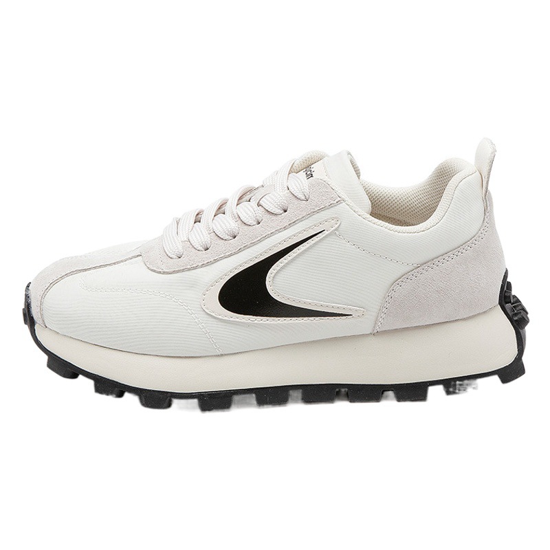 Zapatillas Augusden estilo dad para mujer, novedad primavera 2026, estilo INS, deportivas ligeras blancas con suela waffle