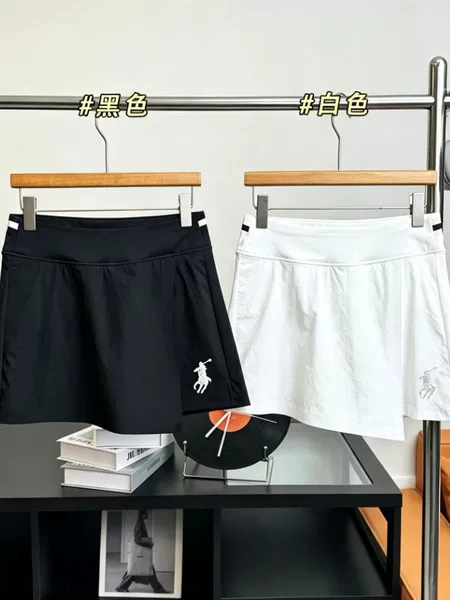 Summer new style women's A-line short skirt with pony embroidery, sporty and casual, high-waisted, slimming, quick-drying, anti-exposure half skirt