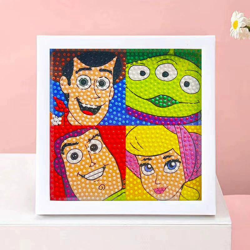DIY-набор для алмазной мозаики 17×17 см, пластиковая рама, дизайн щенок, полный набор инструментов для кладки