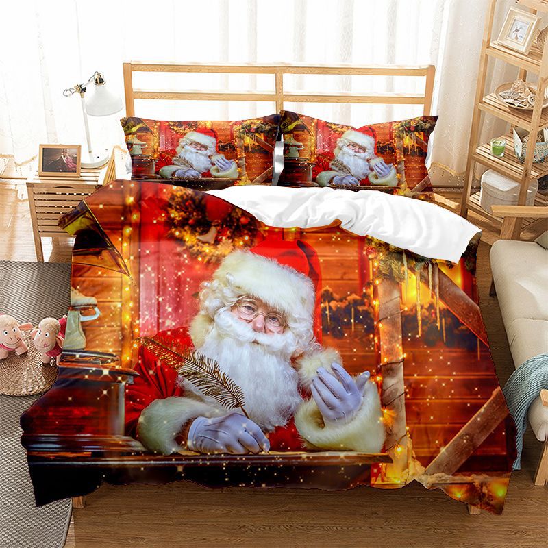 Nuova collezione natalizia Copripiumino in 3 pezzi, set opaco da 4 pezzi, set da 2 pezzi personalizzabile_voghion.com