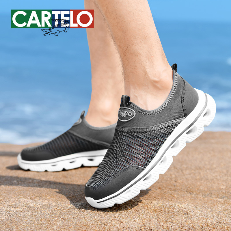 CARDIA 악어 양말 메쉬 신발 구멍 신발 여름 추적 신발 야외 스포츠 비치 신발 남성 여름