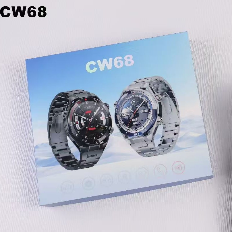 Cross-Border Cw68 Extraordinary Watch Smart Watch Alipay Nfc Bluetooth Call Heart Rate Men's Round Business Model