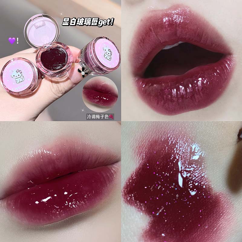 CAPPUVINI anillo de gato dulce miel de labios espejo de agua de maquillaje barato lápiz labial esmalte de maquillaje transfronterizo