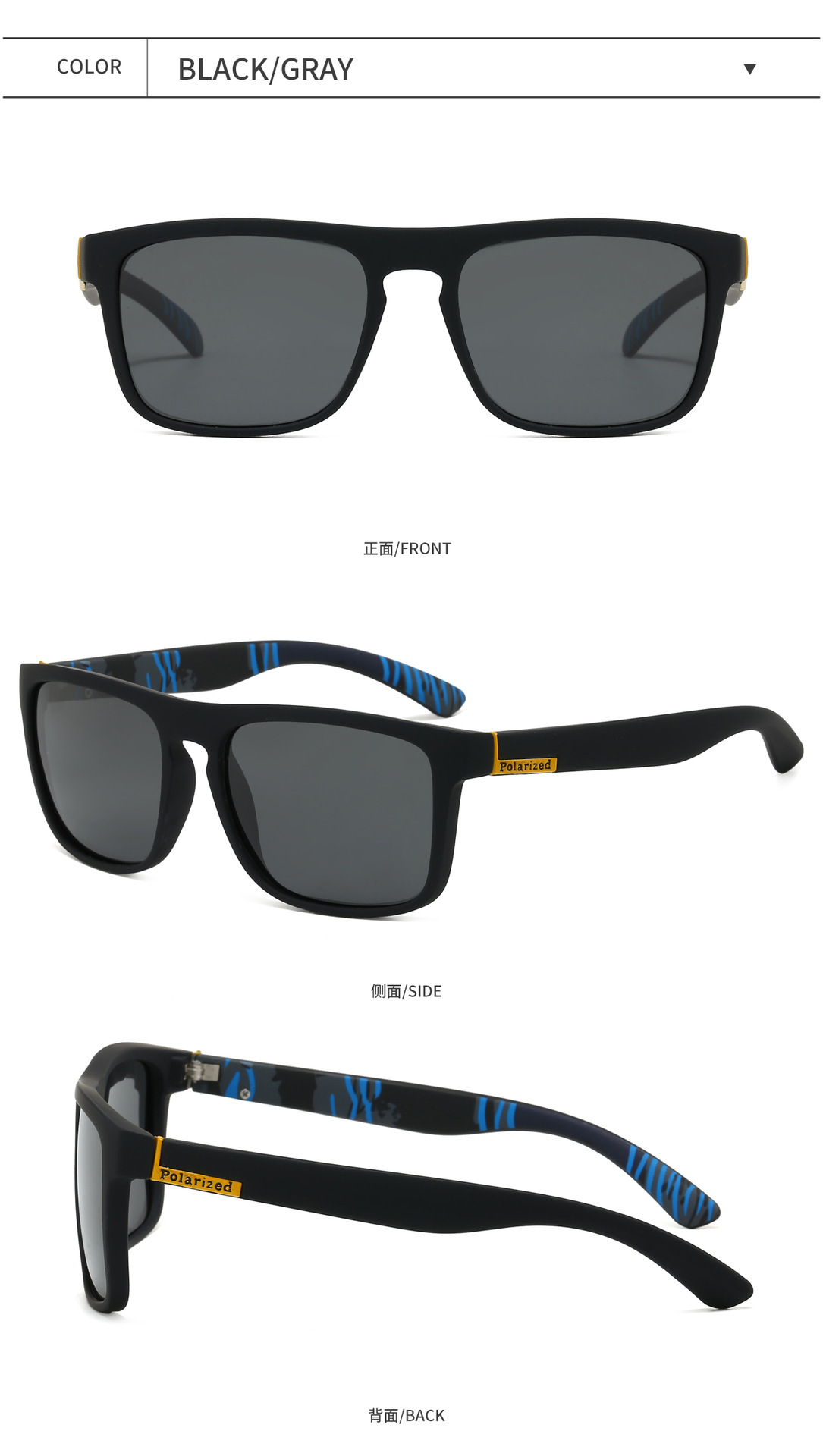 Cross-border Men's Polarized Sunglasses European and American Outdoor Cycling Glasses Women's Retro Fashion Sports Sunglasses