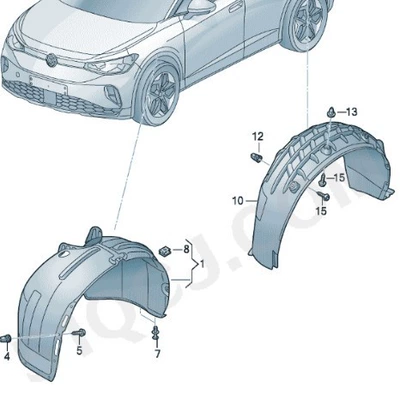 lining original factory – Electric vehicle fender
