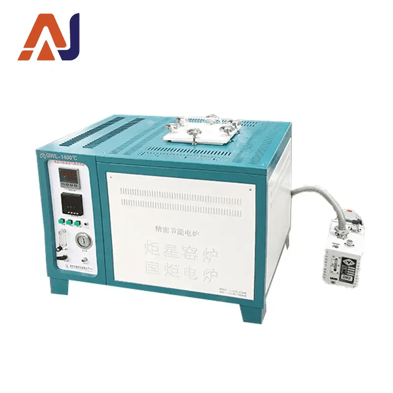 方炉膛真空气氛井式炉实验室热处理炉可通氢气氩气氛智能控温系统