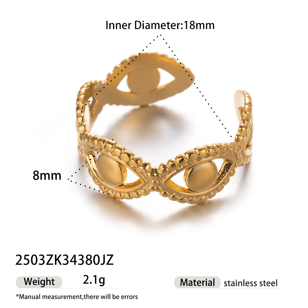 Anillo de acero inoxidable europeo y americano de Tena, joyería que no se desvanece de acero de titanio, anillo de sensación de lujo ligero, joyería explosiva transfronteriza ring