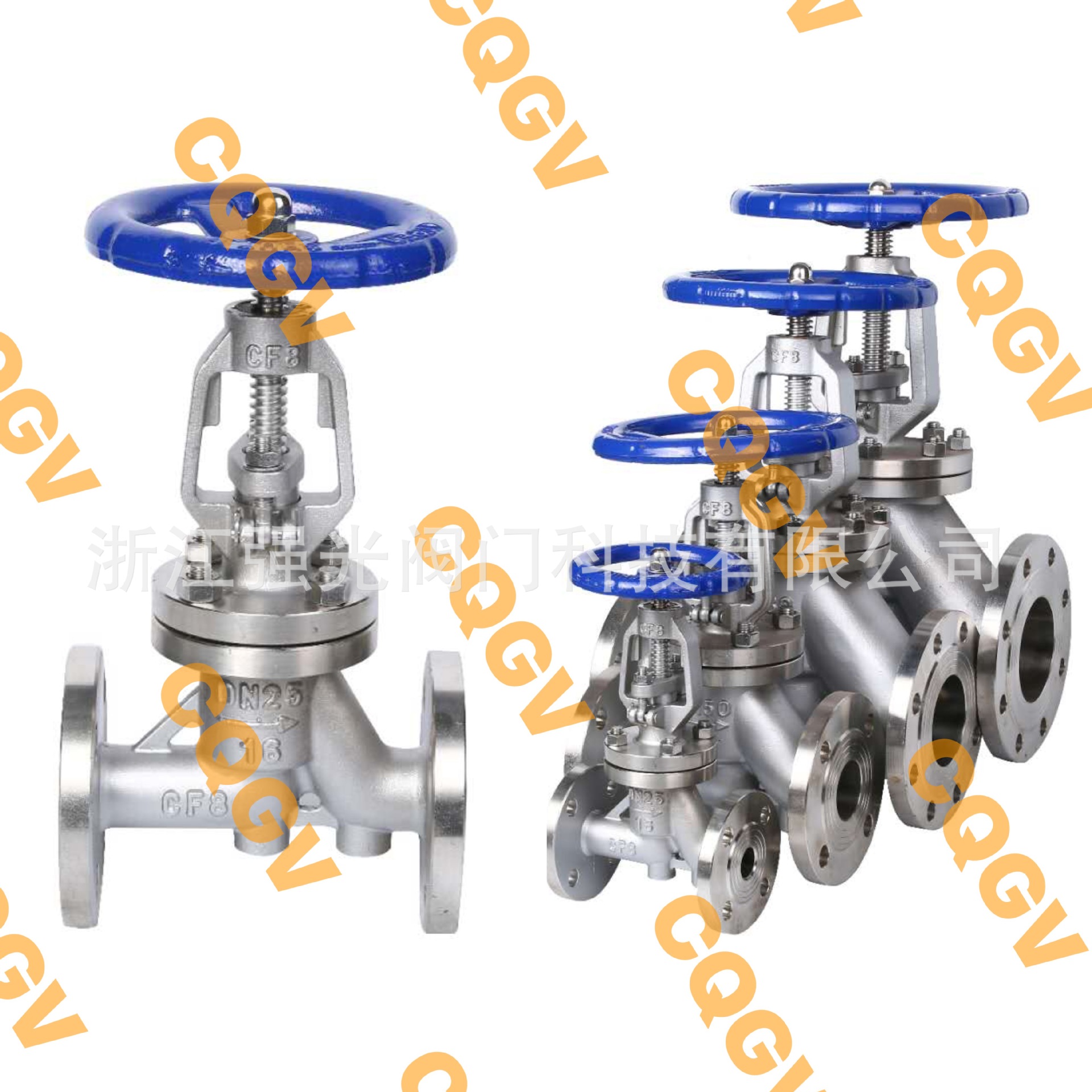 KJ41PPL-16RL不锈钢抗生素截止阀，法兰，焊接，三通，PPL密封