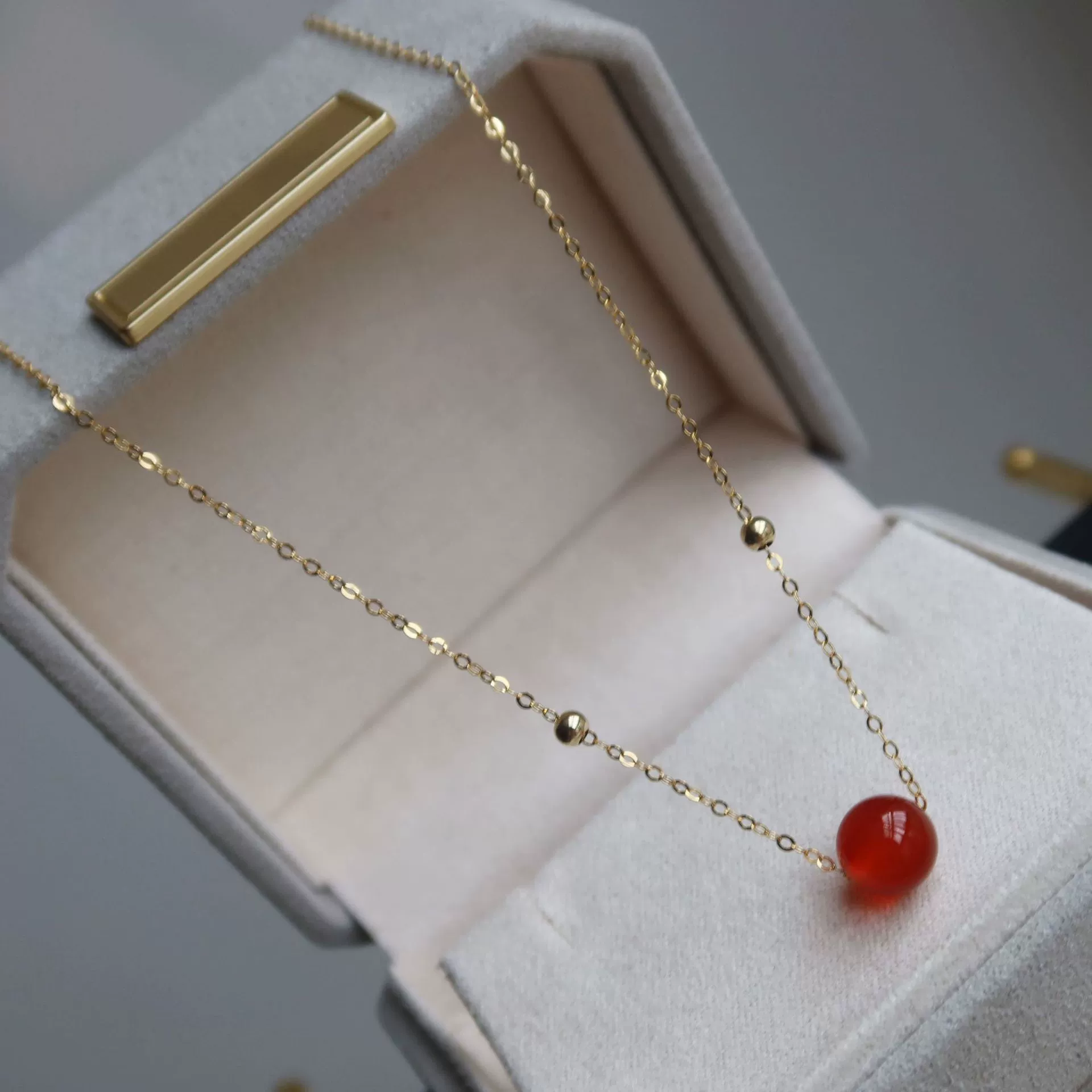 Два ретро один красный агат Новый китайский халцедон ожерелье