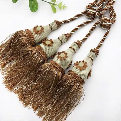 Trailer rope/net/strap — decorative tie ball hanging accessories - one-5-pairs-flower-ball-deep-coffee