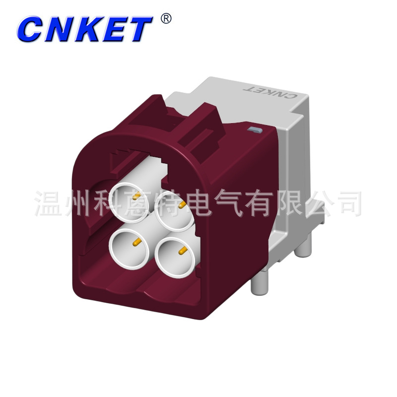 Mini fakra4合一车载无线信号线母头弯脚插板公座Mini FAKRA4合一
