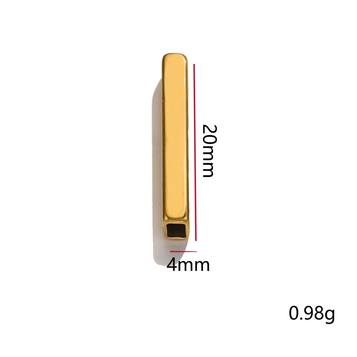 Accesorios de bricolaje hechos a mano cuerda trenzada con cuentas de material de joyería rectangular con cuentas simple todo fósforo étnico con cuentas