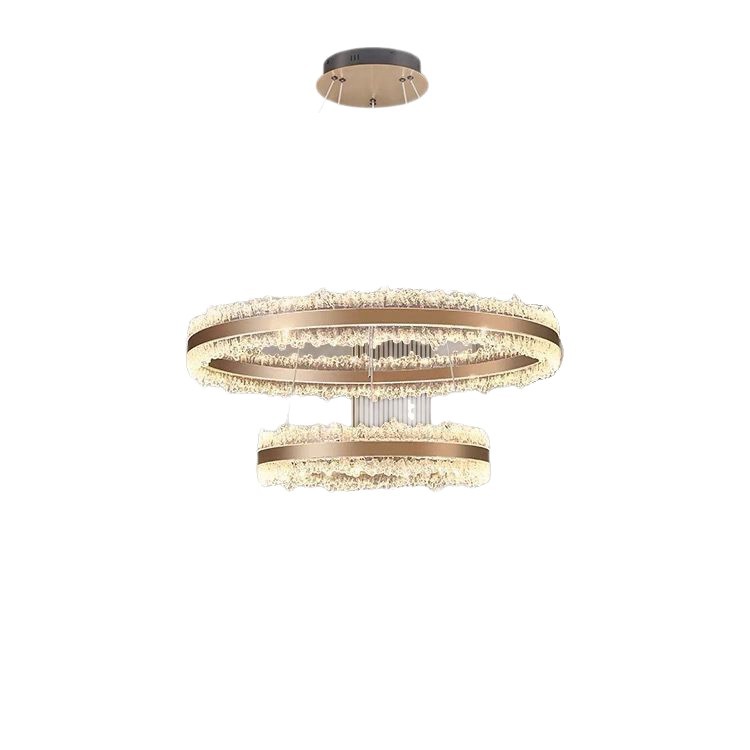 Nuevo diseño de anillo sala de estar dormitorio led lujo modelo de lámpara candelabro italiana sala de luz modelo de sala de lámpara de comedor principal
